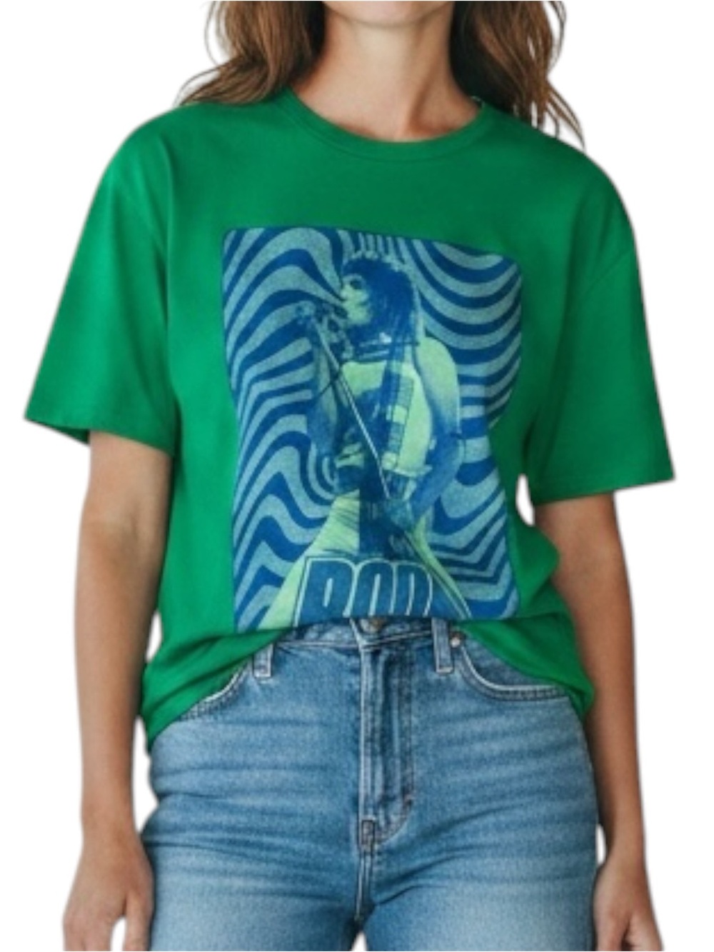 ROD STEWART 2025 Farewell Concert Graphic T-Shirt in Green/Blue Size XXL -- WOW!